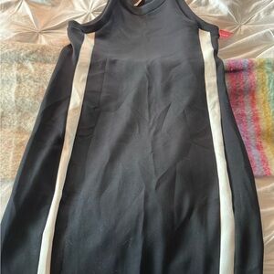 NWT SPANX Air Essentials Black and White Midi Dress